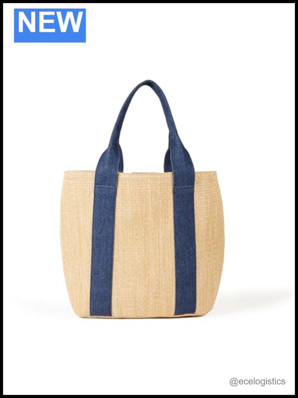 The Drop Tracy Synthetic Straw Canvas Tote Shoulder Bag